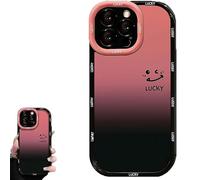 Nuyiac Fangcase Gradient Matte for iPhone Case, Love You & Lucky Smiley Designs, Soft Shockproof TPU Protective Shell, for iPhone 16/15/14/13/12 Pro Max Series