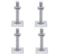 Nuyoah Adattatore per Binario a T T-Track Adattatore kit Viti Scorrevoli T Track Acciaio Inossidabile Vite a T m6 x 35 mm con Dadi e Rondelle Supporto per Binario 6pcs 20 x 20 mm (4)