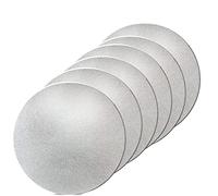 Nuyoah Sottotorta Tondo in Cartone Cake Board Vassoio Torta Rotondo 30cm Set di 6 Base Torta Cartone per Decorazione di Torte di Matrimoni e Feste di Compleanno (Argento)