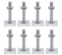 Nuyoah Tornillos Baca Adaptador de Pista en T Tornillo en T M6 20 x 20 mm T Track Adapter 6pz con Tuercas y Arandelas para T Ranura Caja de Techo y el Portabicicletas (8)