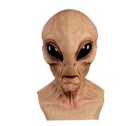 Nuytghr Alien Costume, Latex Headgear Prop, Full Head Covering, 11.81x15.75 Inches Realistic Sci Fi Design, Breathable Cosplay Fit, For Halloween, Christmas, Carnival, Party Use