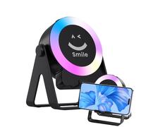 Nuytghr altoparlante, altoparlante wireless con luce e supporto, gadget elettronico intelligente per dormitorio, compagno di viaggio, bagno, ascolto, cucina