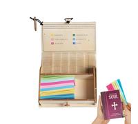 Nuytghr Bible Verse Cards, 4.72 inch and 90 Pieces Set for Daily Reflection, Christian Prayer Cards with Wooden Storage Box, Inspirational Scripture for Women Men Encouragement Faith Study