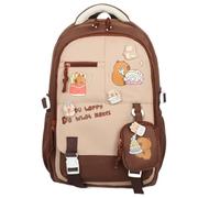 Nuytghr Capybara Backpack for Girls, Lightweight Cartoon Daypack, 12.2x7.48x17.72 Inch Stylish Printed Bag for Women, School, Anime Convention, Collection Display, Daily Commute Organizer