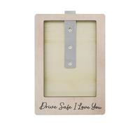 Nuytghr Car Visor Photo Clip, Wooden Picture Frame Clip, Compact Interior Decor, 4.21x2.76x0.87 Inches Personalized Gift for Father, Husband, Boyfriend, Parents, Friends, Daily Travel Memories