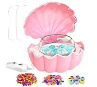 Nuytghr Electric Bead Spinner, Shell-Shaped Beading Machine, 6.1x5.31x3.94 Inches Adjustable USB Charging Design, Automatic Jewelry Maker, Ideal for Crafting Necklaces, Weaving Projects