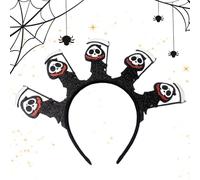 Nuytghr Fascia Per Capelli Halloween | Fascia Teschio Fantasma, Scintillante con Paillettes per Teatro Costume Matrimonio