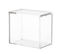 Nuytghr Figure Display Case, Collectible Storage Organizer, Dustproof Showcase Box, 7.87x3.94x6.89 Inches Transparent Stackable Cover, Desktop Shelf Display for Hobby Room, Bedroom, Closet Tabletop