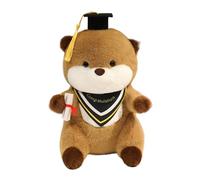 Nuytghr Graduation Plush, Collectible Stuffed Toy, Soft Plush with Cap and Diploma, Adorable Keepsake Gift, 9.84x7.09 Inches, for Graduates Adults Birthday Valentines Christmas