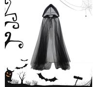 Nuytghr Halloween Hooded Cloak, Spooky Witch Cape with Oversized Hood, Full-Length Costume Dress for Cosplay, Masquerade Balls, Themed Photography, Party, Fancy Event, And Stage Performance Wear