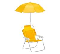 Nuytghr Kids Beach Chair, Folding Camp Seat, Oxford Cloth Recliner, Shade Canopy Top, Anti-Slip Frame Design, 18.5x14.57x11.81 inches, for Outdoor Patio Pool, Garden Picnic Travel