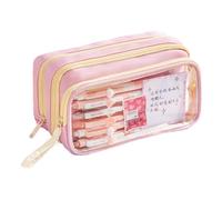 Nuytghr Pencil Case, Stationery Organizer, Zipper Supply Pouch, 8.86x4.72x2.76 Inches Large Capacity with Handle, Durable Multi Compartment Storage for School, College, Travel, Office, Daily Use