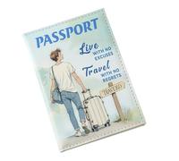 Nuytghr per passaporto, portafoglio per passaporto, impermeabile, per coppie, uomini, donne, bambini, studiare all'estero, borsa per famiglia, Blu, Single person, Unisex