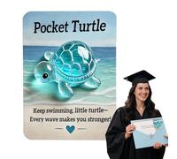Nuytghr Pocket Hug Card, Pocket Turtle Animal, Inspirational Greeting Keepsake, Sturdy Comfort Companion Toy Birthday Thanksgiving, Thoughtful Gift for Preschoolers Adults