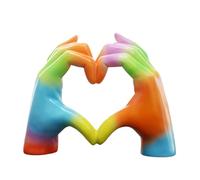 Nuytghr Scultura di Mani a Cuore - Statua della Mano Gesto d'Amore Figurina - Statuine Collezionabili Estetiche per Tavolo Ufficio Libreria Camera Scrivania Compleanno Natale Festa