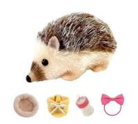 Nuytghr Silicone Hedgehog, Soft Hedgehog Doll, Realistic Animal Model 2.76x5.12 inches, Simulation Decor for Living Room, Bedroom, Study, Indoor Home Decoration, Fine Craftsmanship
