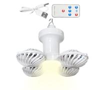 Nuytghr Solar Outdoor Fan, Ceiling Lights, 2 in 1 Air Circulator Lantern, Foldable Design with Remote Control, 5.12x5.12x5.91 Inches, For Camping Tent Beach RV Bedroom Indoor Picnic Hiking Use