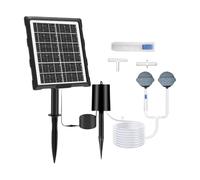 Nuytghr Solar Pond Aerator, Aquarium Air Pump, 9.84 Inches Oxygen Bubble Generator, 3 Working Modes with Pipe And Stone for Pool Outdoor Fish Tank Circulation Water Garden System