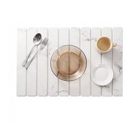 Nuytghr Tappetino da bagno in diatomacea, tappetino assorbente pieghevole per bancone della cucina, 40,6 x 30,5 cm, robusto, antiscivolo, ad asciugatura rapida, per lavanderia, vasca da bagno