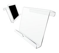 Nuytghr Treadmill Book Holder, Acrylic Tablet Stand Mount, Desk Clamp Bracket Attachment for Fitness Equipment, Exercise Machines, Work Study, Stationary Steppers, Home Gym Use