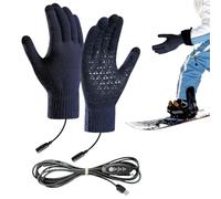 Nuytghr USB Heated Gloves, Electric Warming Mittens, 3.9x7.9x2 Inches Touchscreen Hand Warmer, Rechargeable Cold Weather Gear for Winter Outdoor Cycling Hiking Snowboarding or Motorcycle Riding