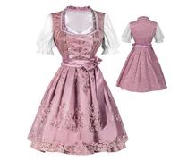 Nuytghr Vestiti Dirndl Per Donne,Halloween Completo Bavarese Dirndl Costume Set - Gonna Per Cosplay Con Camicia e Grembiule Per Feste In Maschera Compleanni Eventi Scuola Teatro Servizi Fotografici