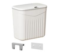 Nuytghr Wall Trash Can, Mounted Garbage Bin, Lid Odor Control, 10.24x9.25x6.3 Inches Space Saving Design, Compact Waste Container, for Kitchen, Bathroom, Dorm, Laundry, Rv, Garden, Use