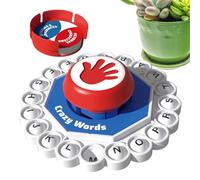 Nuytghr Word Game, Press Alphabet Learning Board Toy, Educational Puzzle Featuring Spelling Challenge, Interactive Toy with Letter Buttons, Learning Game for Child Adult School Family Gathering