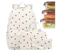 Nuytghr Zaino scuola per bambini, set borsa in velluto a coste borsa per il pranzo, astuccio per matite per viaggi di un giorno, vacanze, campeggio, università, donne, escursioni, sport all'aria