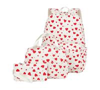 Nuytghr Zaino scuola per bambini, set borsa in velluto a coste borsa per il pranzo, astuccio per matite per viaggi di un giorno, vacanze, campeggio, università, donne, escursioni, sport all'aria