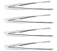 NUZAMAS 4 pinze per barbecue in acciaio inox 304, 9 pollici, pinza per barbecue per esterni, morsetto da bistecca, pinza da cucina, pinza per pane per cucinare, piccola pinza da portata per insalata,