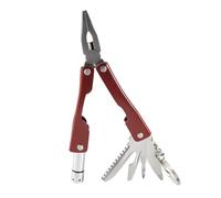 NUZAMAS Set di attrezzi multifunzione per esterni, pinza per lampada con micro torcia, pinza spellafili, strumento di sopravvivenza pieghevole per campeggio all'aperto