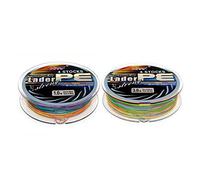 NUZAMAS Set di Due lenze da Pesca Intrecciate, 200 m totali/220yds, Colori Misti, Trame a 4 Fili, trecce in PE Super Lisce, Dimensioni 1,0 (8,3kg/18,3lb) e Dimensioni 3,0 (20,8kg/45,86lb)