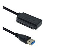 NUZAMAS USB 3.0 a SATA SSD HardDisk Adapter, si collega a dischi rigidi da 2,5 pollici, CD e DVD, cavo convertitore esterno con supporto UASP, cavo 50 cm, collegamento dritto