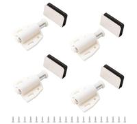 NUZBCPETR Apriporta Magnetico, Chiusure magnetiche for Porte in Vetro, Adatte for Porte in Vetro a Battente Libero da 3-6 mm(Whitesilver,Single Door)