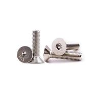 NUZBCPETR Bulloni a Testa Esagonale in Acciaio Viti a Testa Svasata Piana(M7 1.0 x 12mm)