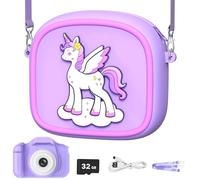 NUZBCPETR Macchina fotografica for bambini for ragazza, Fotocamera selfie for bambini 3-12 anni Regalo di compleanno di Natale for ragazza, Giocattoli for bambina for 3 4 5 6 7 8 9 anni(Purple-02)