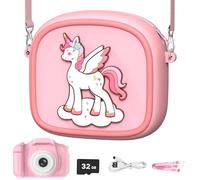 NUZBCPETR Macchina fotografica for bambini for ragazza, Fotocamera selfie for bambini 3-12 anni Regalo di compleanno di Natale for ragazza, Giocattoli for bambina for 3 4 5 6 7 8 9 anni(Pink-03)