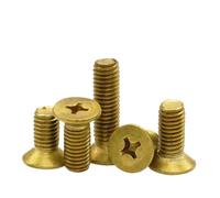 NUZBCPETR Viti a Testa Piatta Svasata a Croce Phillips in Ottone(M8 x 30mm)