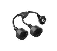 NUZEKY European Standard One Point Two/Three Tail Plug Power Cord IP44 Waterproof Safety Socket Extension Cable