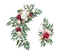 nuziale con fiori appesi, cartello della cerimonia di benvenuto per la