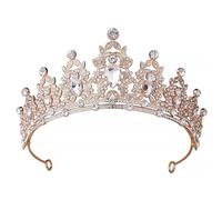 Nuziale Vintage Corona Barocca Retrò in Strass Diadema Strass Cristallo Coroncine Sposa Strass,per Donna per La Cerimonia Nuziale Coroncina Prom Dresses Pageants Princess Compleanno Parties Crown