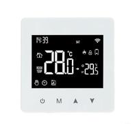 NVARUPC per Tuya Wifi Termostato programmabile Smart Chronothermostat Smart Compatibile con ALEXA e Google Home, per alimentazione a batteria, bianco
