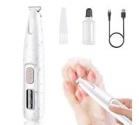 NVARUPC Tagliacapelli elettrico per cani e gatti, con luce LED, lama larga da 18 mm, 35 dB, a basso rumore, ricaricabile, per cani e gatti, 1 pezzo