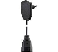 Spina piatta spina Euro con interruttore on / off estensione del cavo di circa 0,8m Nero