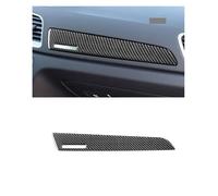 NVDERTA Compatibile con Audi Q3 2013 2014 2015 2016 2017 2018 Adesivi for Pannello passeggero in Fibra di Carbonio Copri-Rivestimento Accessori Decorativi for Interni Auto(Black Strip Hole)