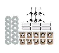 NVDERTA Compatibile con Gli Accessori for aspirapolvere Robot JONR P20 PRO / T5 PRO, Filtro Spazzola Laterale Principale, Panno di Ricambio for mocio(34PCS Set B)