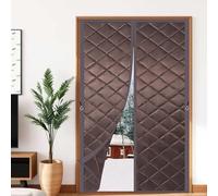 nvdsivee Tenda Termica per Porta Magnetica Tenda Termica Isolante Freddo e Caldo Tende Termiche Isolanti per Interni Porte Tenda Isolante Termica in Cotone Marrone 135x195cm(53x76inch)