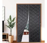 nvdsivee Tenda Termica per Porta Magnetica Tenda Termica Isolante Freddo e Caldo Tende Termiche Isolanti per Interni Porte Tenda Isolante Termica in Cotone Nero 130x200cm(51x78inch)
