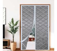 nvdsivee Tenda Termica per Porta Magnetica Tenda Termica Isolante Freddo e Caldo Tende Termiche Isolanti per Interni Porte Tenda Isolante Termica in Cotone Grigio 125x185cm(49x72inch)